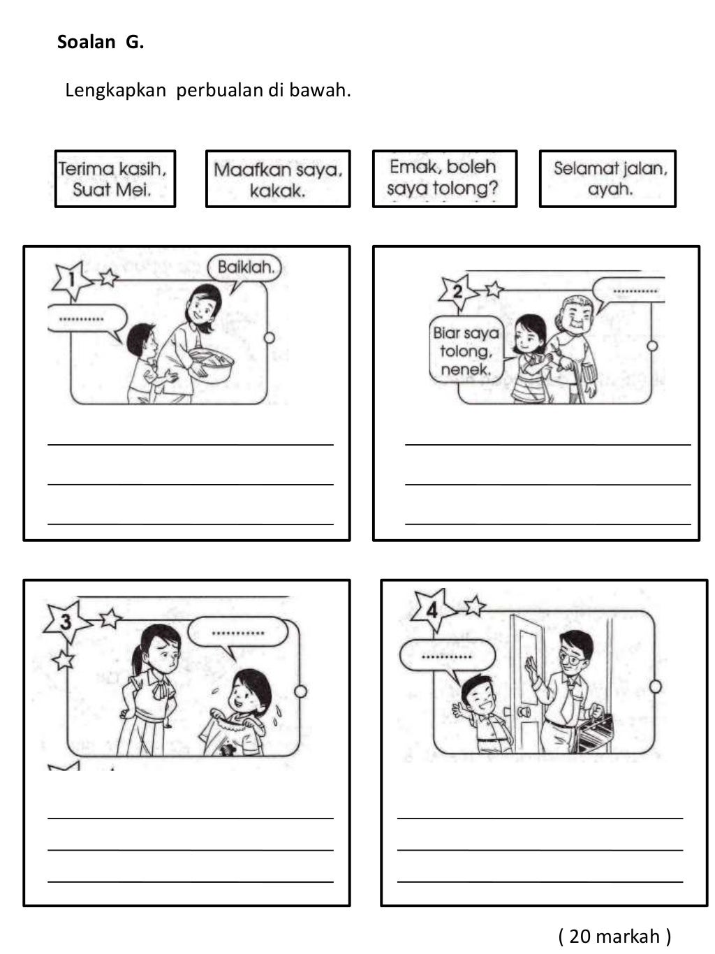 ujian penulisan bahasa melayu tahun 3