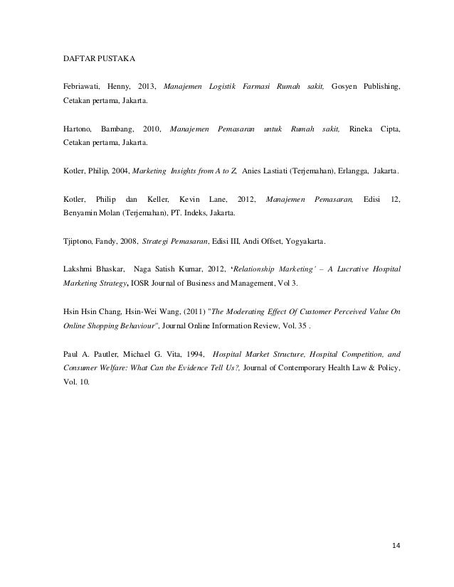 Uts Semester 1 Ars 103 Manajemen Pemasaran Rumah Sakit Benny Chairudd