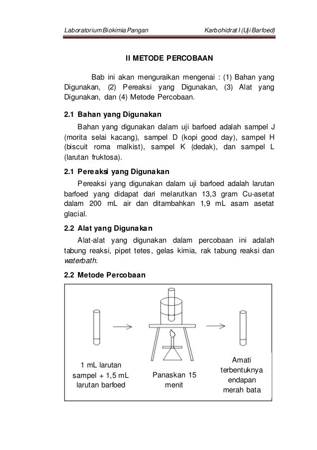 Biokimia Pangan - Uji barfoed