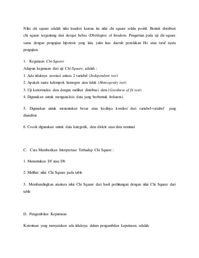 Uji Chi Square