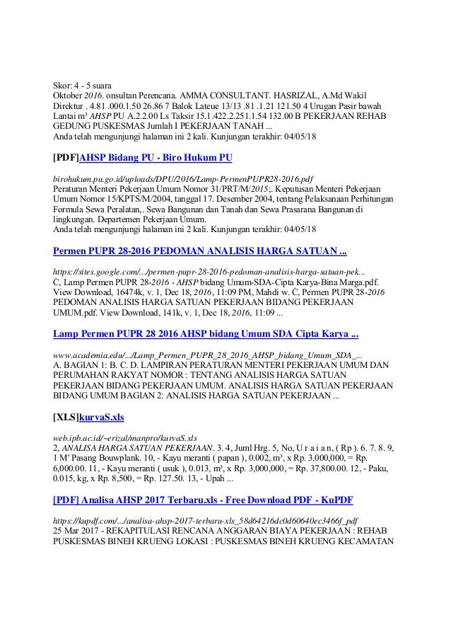 Analisa Harga Satuan Pekerjaan Bina Marga Xls Berbagi Analisa Harga Satuan Pekerjaan Bina Marga Xls Berbagi