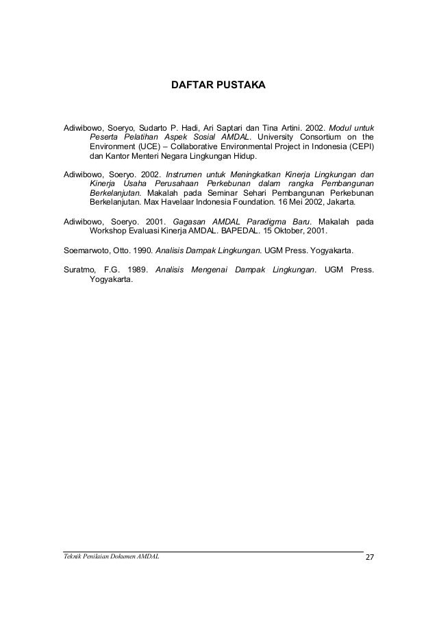 Contoh Dokumen Amdal Waduk - Aspek Dalam Pembuatan Usaha 