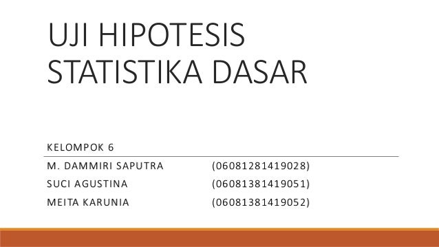 Uji Hipotesis