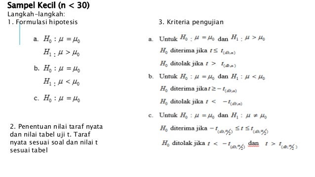Uji hipotesis dua rata rata