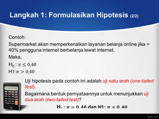 Langkah 1: Formulasikan Hipotesis (2/2)
 