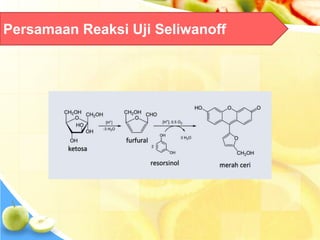 Persamaan Reaksi Uji Seliwanoff
 