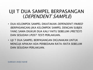 Uji T Sampel Berpasangan Ppt Uji T Sampel Berpasangan Ppt