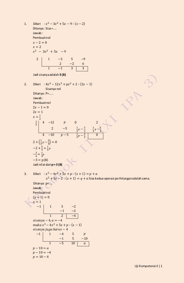 Soal Uas Matematika Peminatan Kelas 11 Semester 1 Kurikulum 2013 Revisi