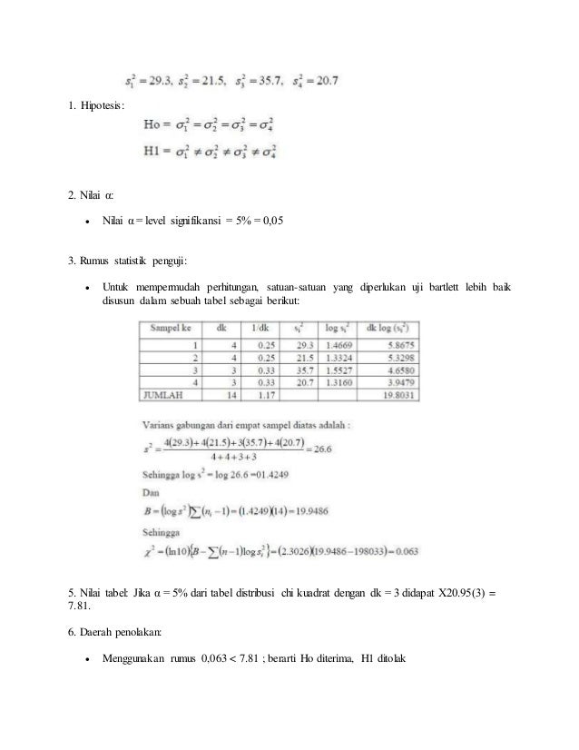 Uji Normalitas Dan Homogenitas