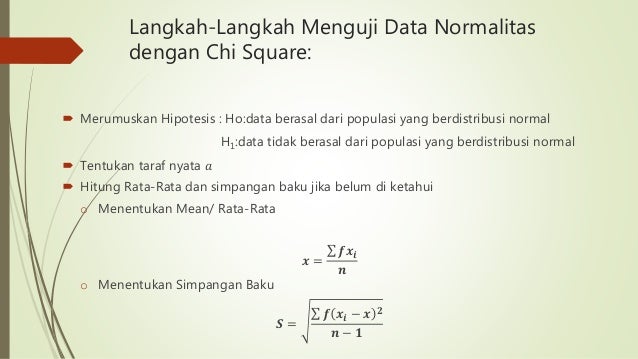 Uji normalitas dan uji homogenitas