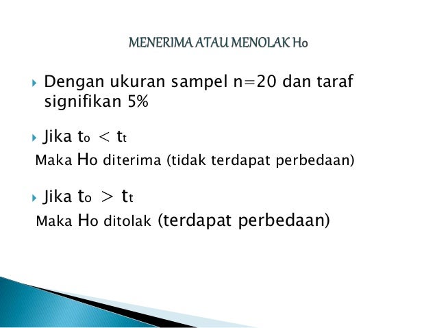 Uji perbedaan uji t