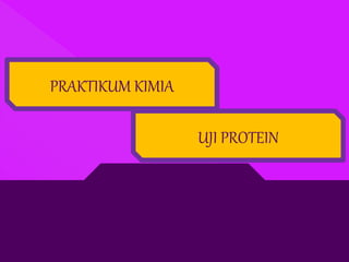 PRAKTIKUM KIMIA 
UJI PROTEIN 
 