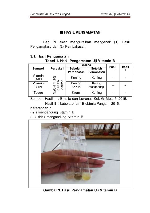 Uji Vitamin B