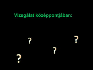 A digitális és hálózati technológiák befolyása
midennapi életünkre.
Vizsgálat középpontjában:
 