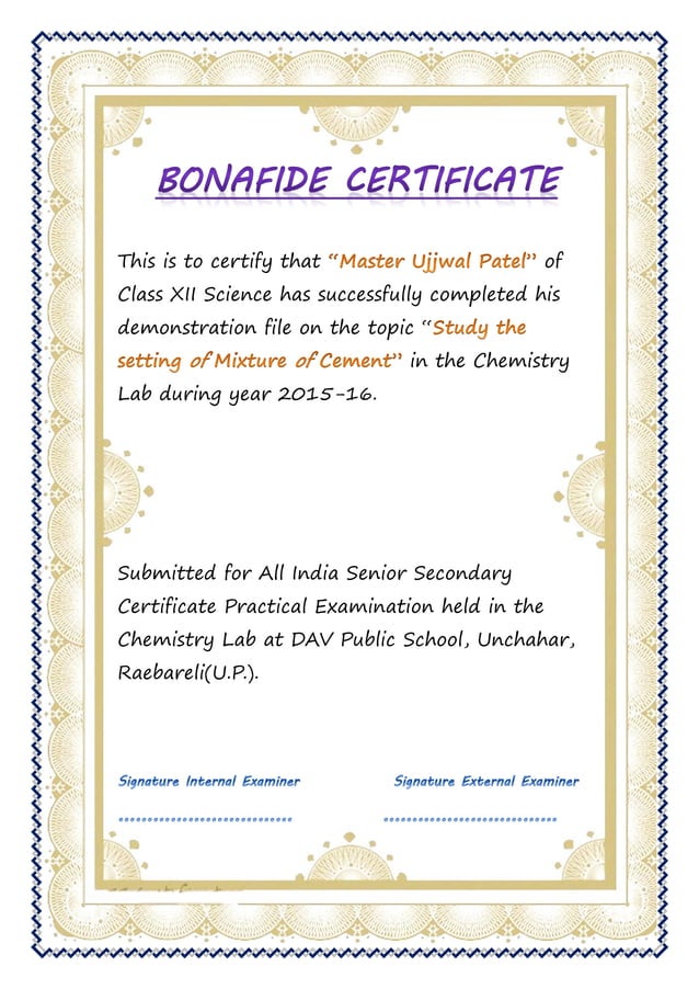 Class 12 Chemistry Practical File | PDF