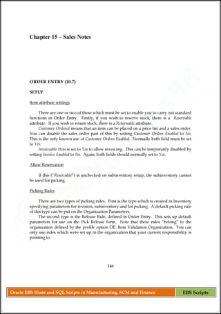 Oracle EBS Hints and SQL Scripts in Manufacturing, SCM and Finance EBS Scripts
 