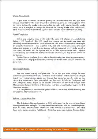 Oracle EBS Hints and SQL Scripts in Manufacturing, SCM and Finance EBS Scripts
 