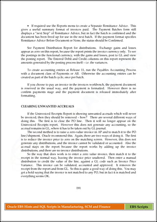 Oracle EBS Hints and SQL Scripts in Manufacturing, SCM and Finance EBS Scripts
 