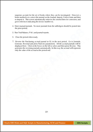 Oracle EBS Hints and SQL Scripts in Manufacturing, SCM and Finance EBS Scripts
 