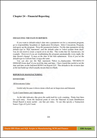 Oracle EBS Hints and SQL Scripts in Manufacturing, SCM and Finance EBS Scripts
 