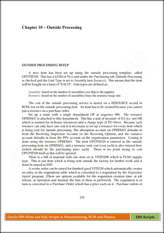 Oracle EBS Hints and SQL Scripts in Manufacturing, SCM and Finance EBS Scripts
 