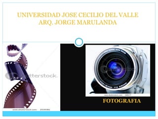 FOTOGRAFIA UNIVERSIDAD JOSE CECILIO DEL VALLE ARQ. JORGE MARULANDA 