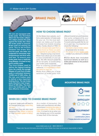 Brake pads PDF