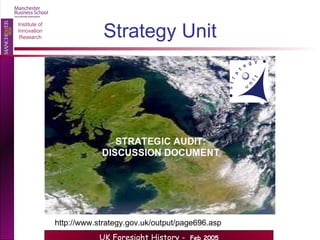Strategy Unit http://www.strategy.gov.uk/output/page696.asp 
