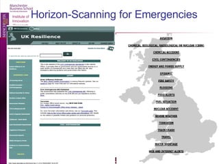 Horizon-Scanning for Emergencies 