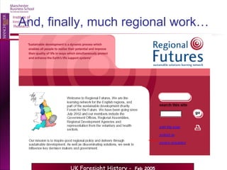 And, finally, much regional work… 