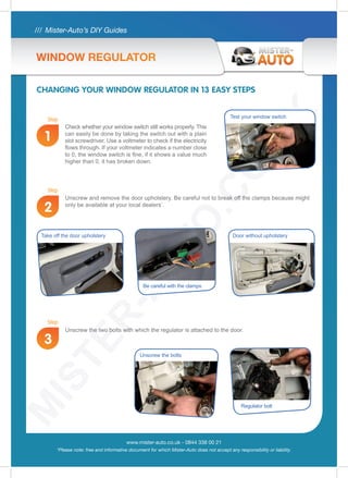 Window regulator PDF