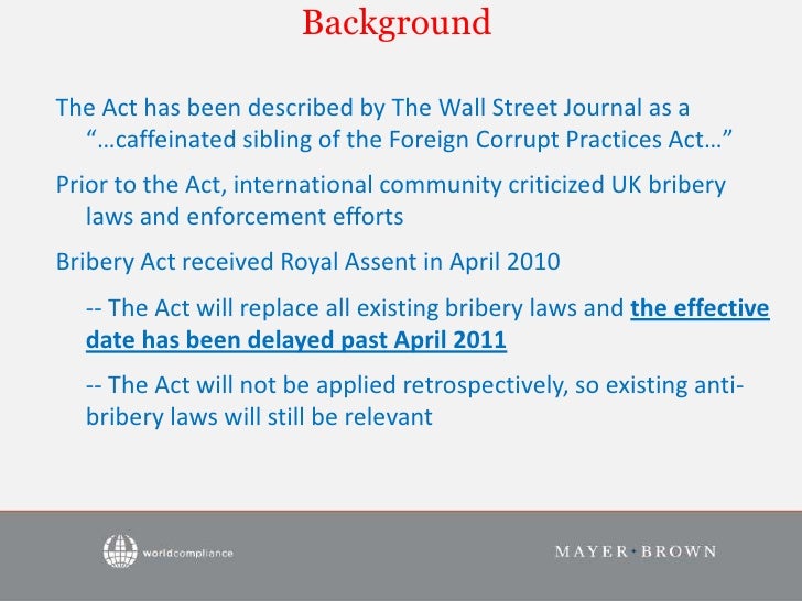 Uk anti bribery act slideshow 0211 final