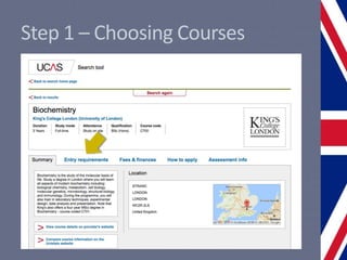 Step 1 – Choosing Courses
 