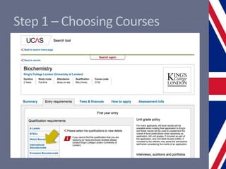 Step 1 – Choosing Courses
 
