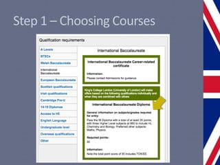 Step 1 – Choosing Courses
 