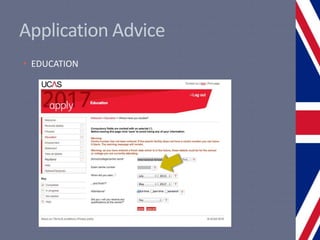 Application Advice
• EDUCATION
 