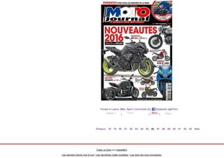 Posted in Loisirs, Moto, Sport | Comments (0) | Facebook | Print |
| | |
Previous 78 79 80 81 82 83 84 85 86 87 88 89 90 91 92 93 Next
Créer un blog sur Hautetfort
Les derniers blogs mis à jour | Les dernières notes publiées | Les tags les plus populaires
J’aime 0 Tweet Share
 