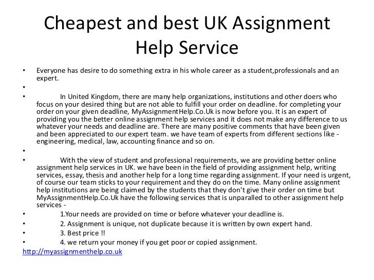 Assignment help in uk