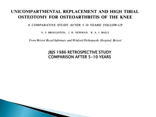 JBJS 1986 RETROSPECTIVE STUDY
COMPARISON AFTER 5-10 YEARS
 