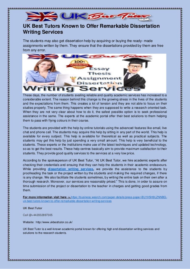 Dissertation service uk order