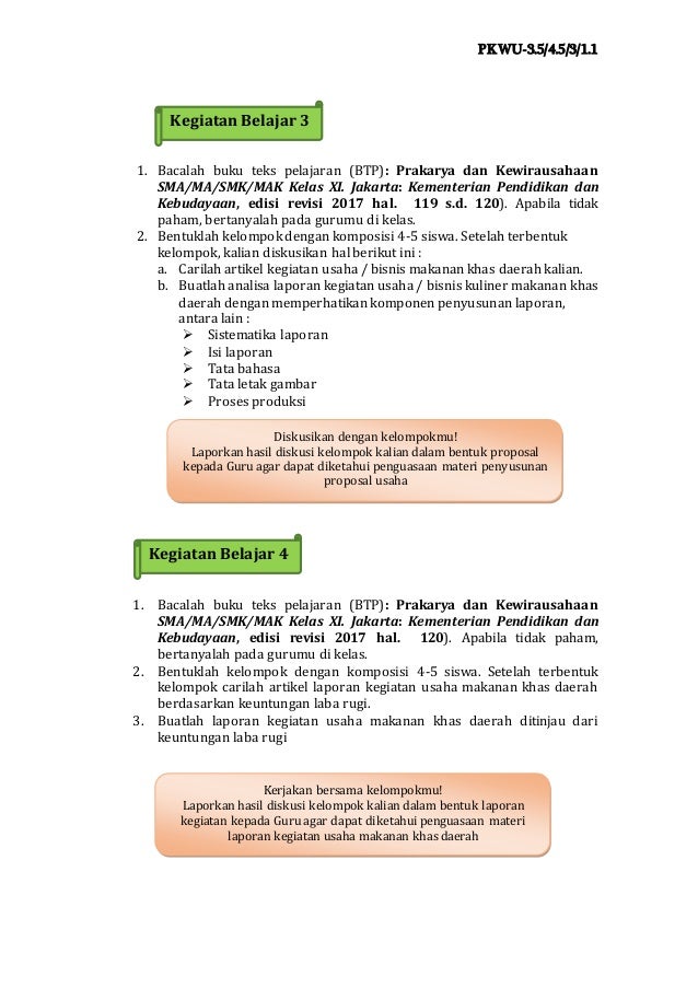 Ukbm Prakarya 3 5 Laporan Khas Daerah 1