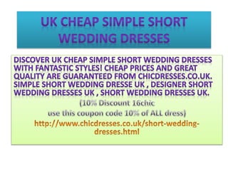 Uk cheap simple short wedding dresses