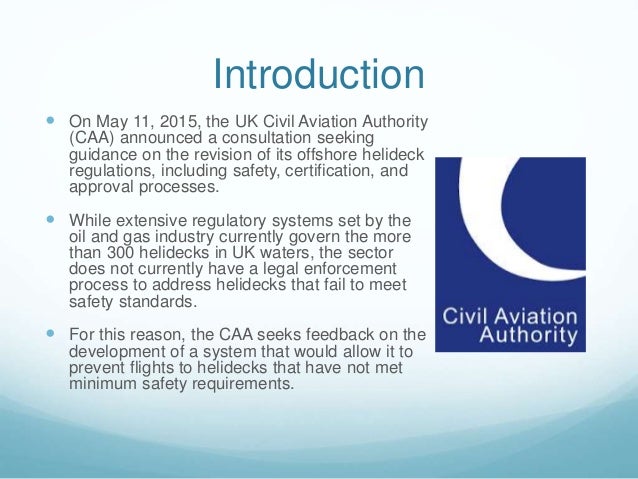 UK Civil Aviation Authority Opens Offshore Helideck Consultation