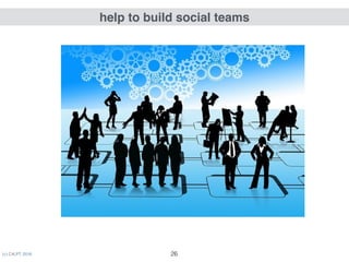 (c) C4LPT, 2016 26
help to build social teams
 