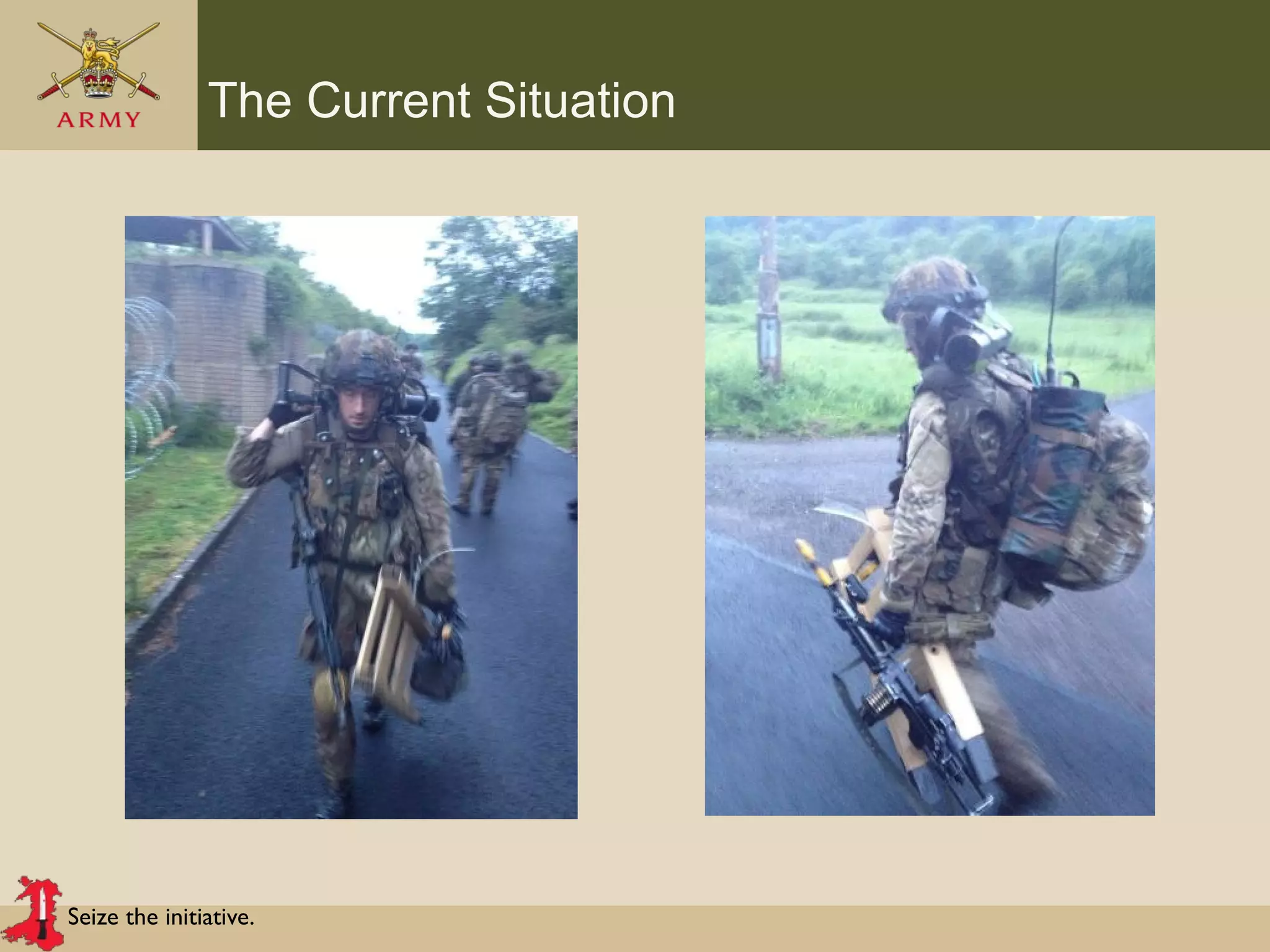 Seize the initiative.
The Current Situation
 