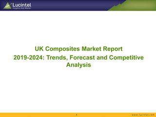 UK Composites Market Report
2019-2024: Trends, Forecast and Competitive
Analysis
1
 