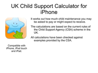 UK Child Support Calculator for iPhone ,[object Object]