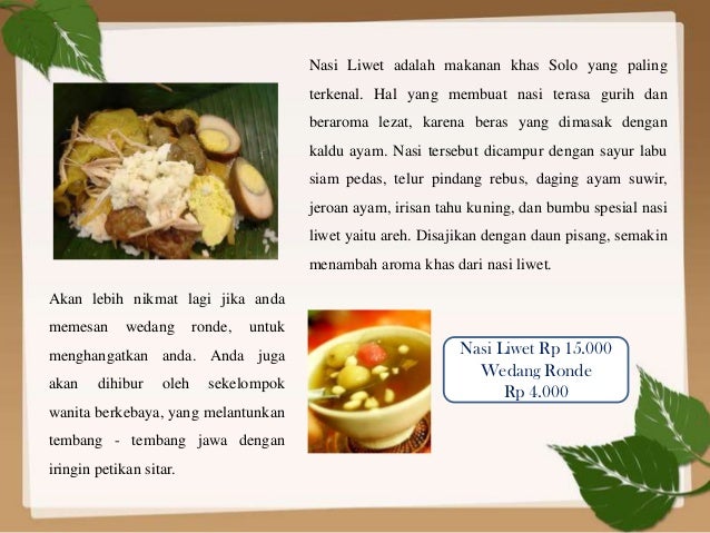 Wisata Kuliner Di Solo Wisata Kuliner Di Solo