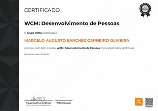 WCM: Desenvolvimento de Pessoas