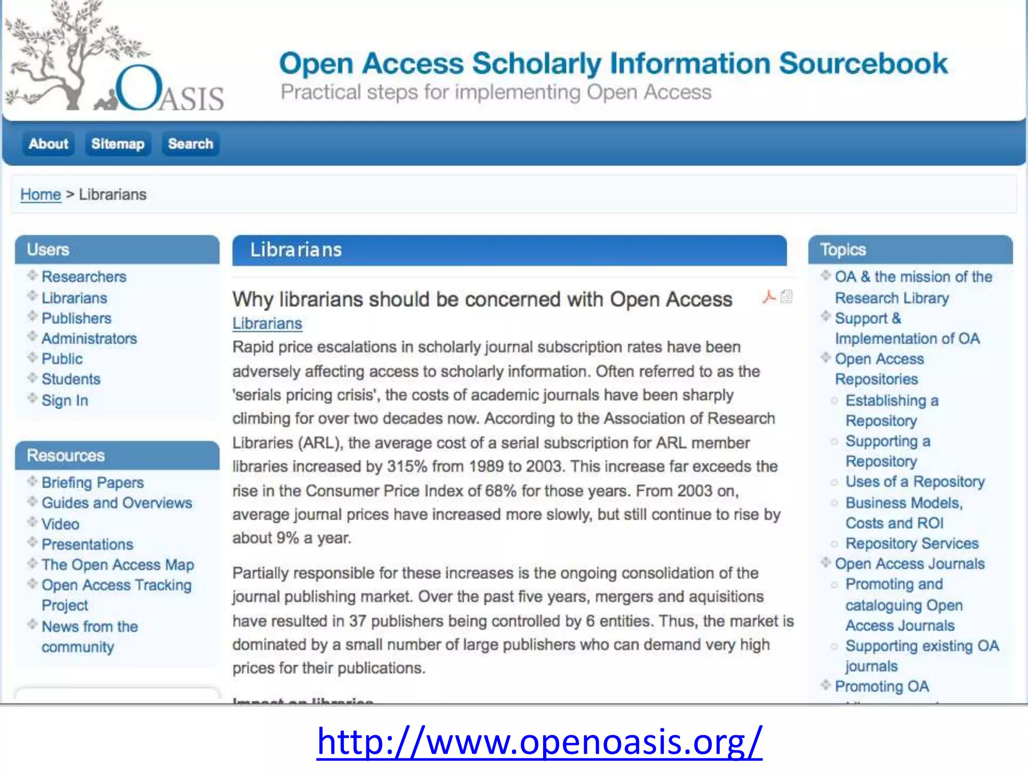 http://www.openoasis.org/
 